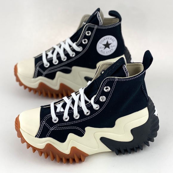 Converse Run Star Motion HI Black White Women's Sneakers Shoes 171545C - Picture 2 of 12